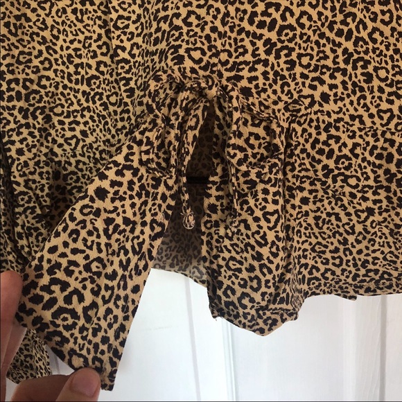 leopard print peplum top ♡ - Picture 3 of 6